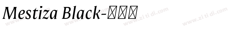 Mestiza Black字体转换